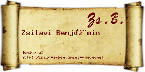 Zsilavi Benjámin névjegykártya
